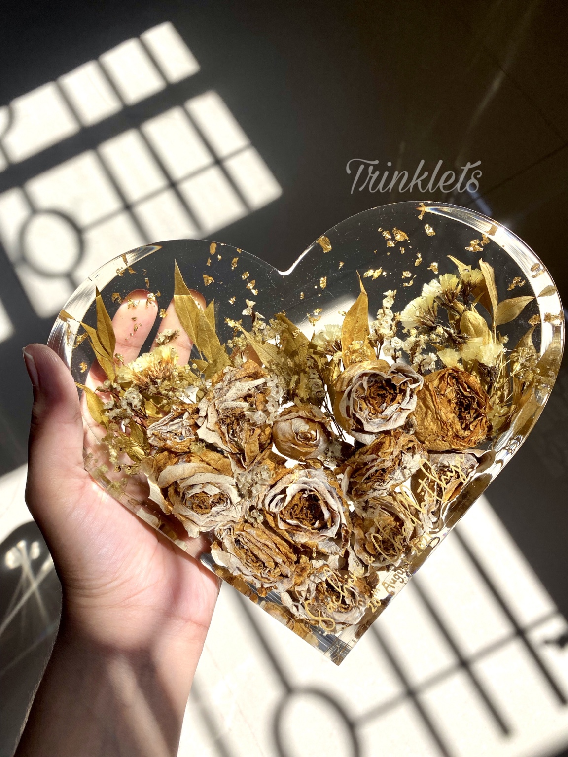 Large heart floral preservation