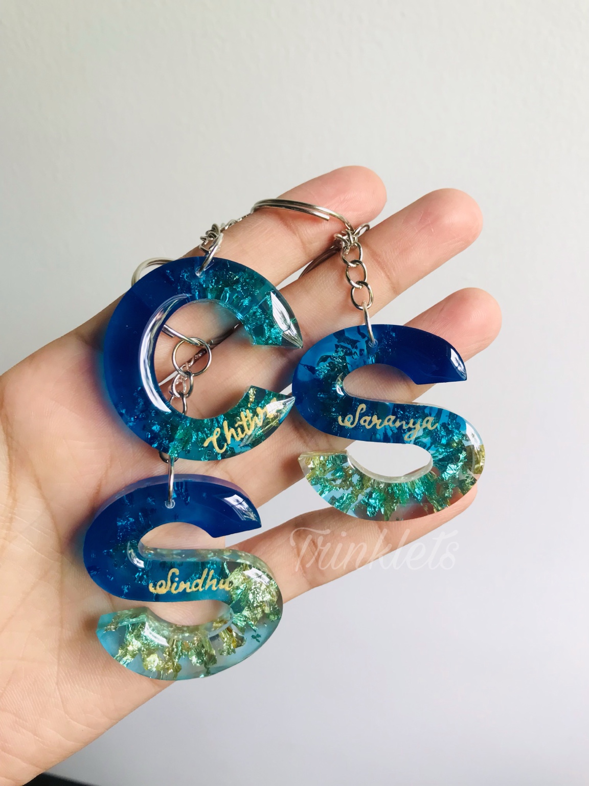 Letter keychains